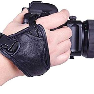 EQLEF Dragonne Appareil Photo Poignée pour Appareil Photo réflex en Cuir Sangle de Maintien Dragonne Grip PU Poignée de Bracelet pour appareils SLR/DSLR