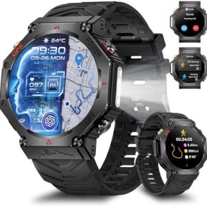 Rmana Montre Connectée Homme, Smartwatch avec GPS intégré Appels Bluetooth et Écran HD 1.39", 3ATM Étanche et Batterie 530mAh, Montre Sport Homme avec 107 Modes Sportifs (Classique)