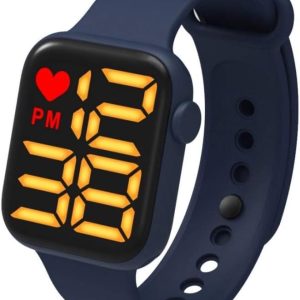 Smart Watch Fitness Tracker Montre électronique pour Enfants Montre de Fitness étanche à LED, Montre à écran tactile carré pour Les Sports d'enfants.